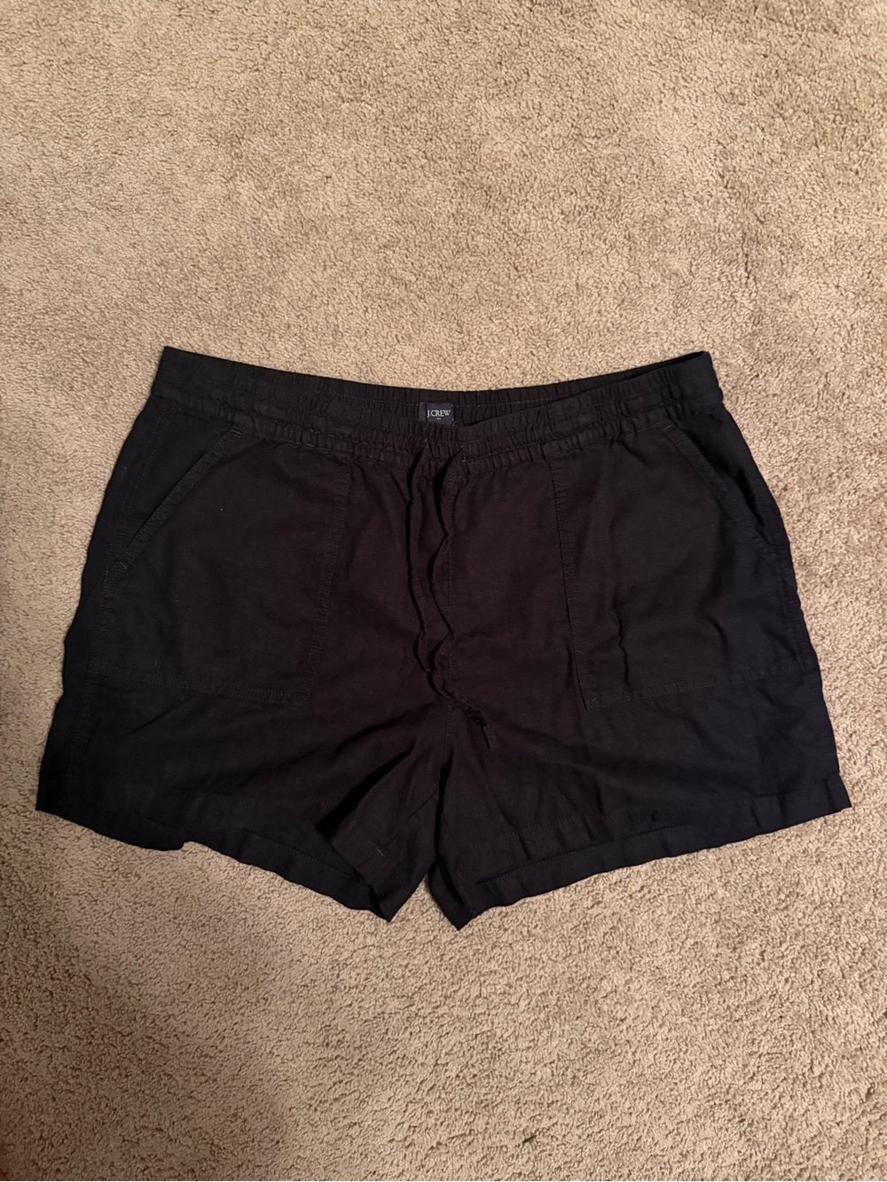 JCrew Linen Blend Black Shorts